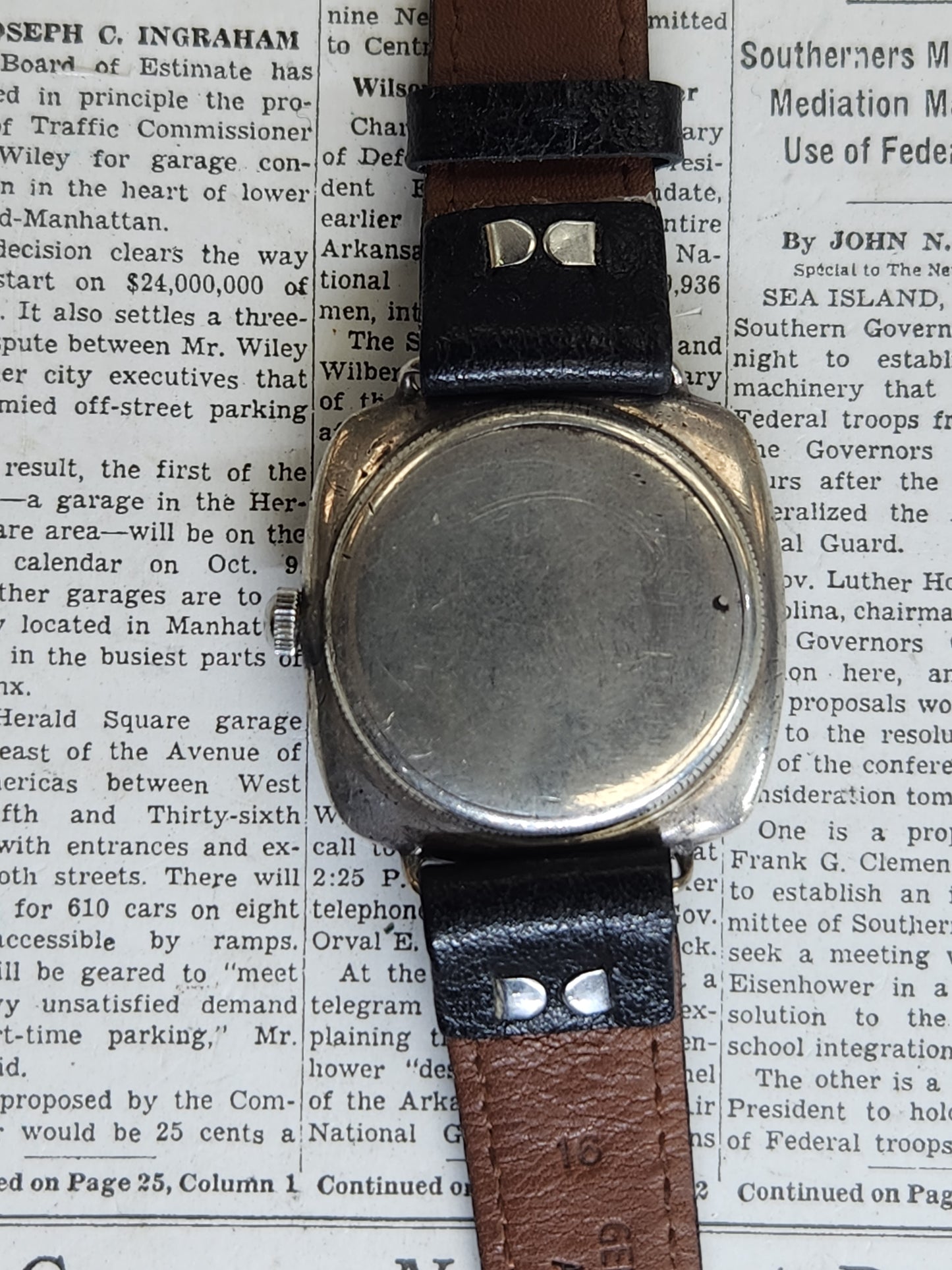 Rolex silver cushion shaped 2087 from the 1940s