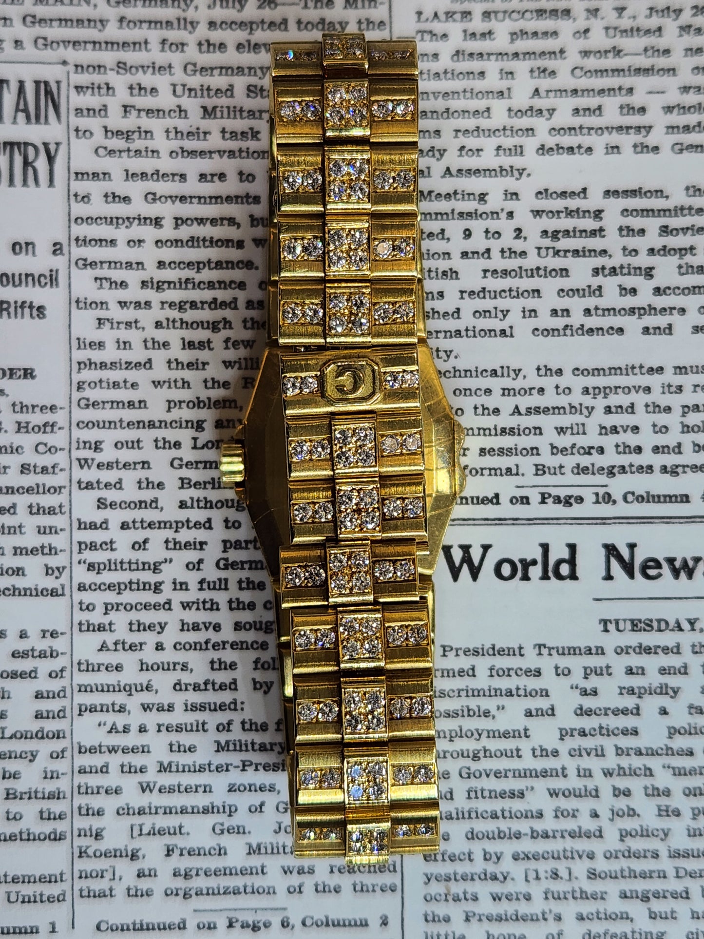 Chopard St. Moritz 18kt Factory diamond and Ruby Lady watch.