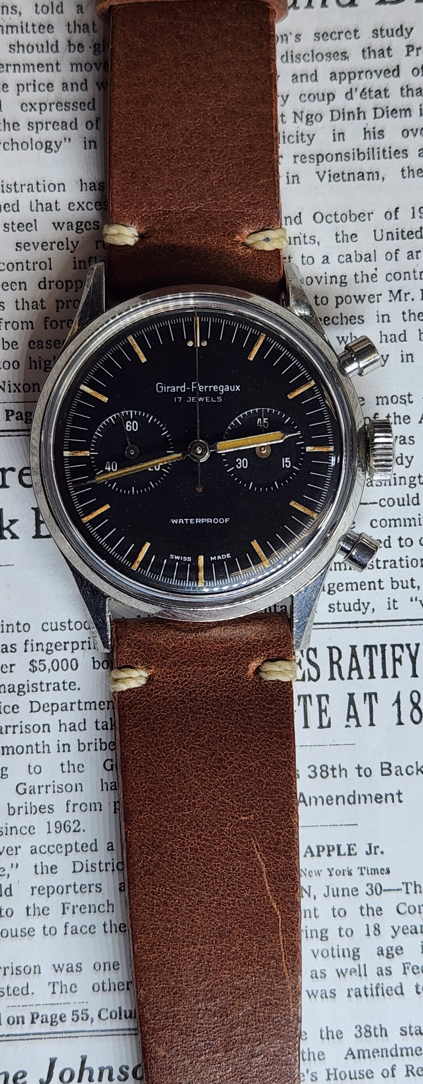 GIRAUD PERREGAUX Caliber Ep4 Excelsor Park Chronograph Black dial