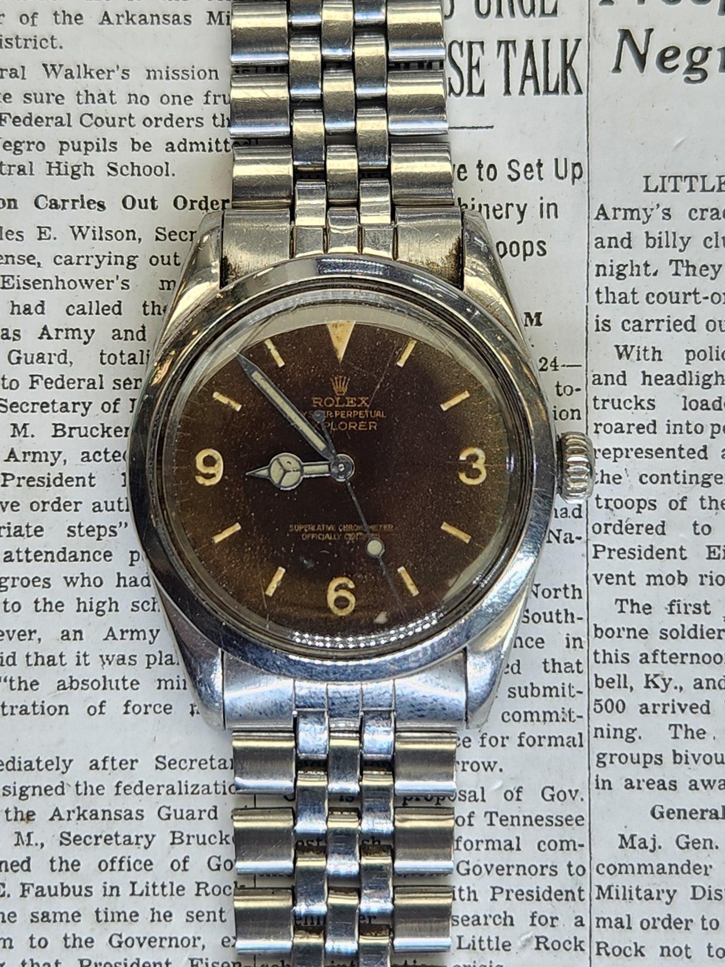Rolex 1016 Explorer Tropical Caramel dial from 1967 box and papers