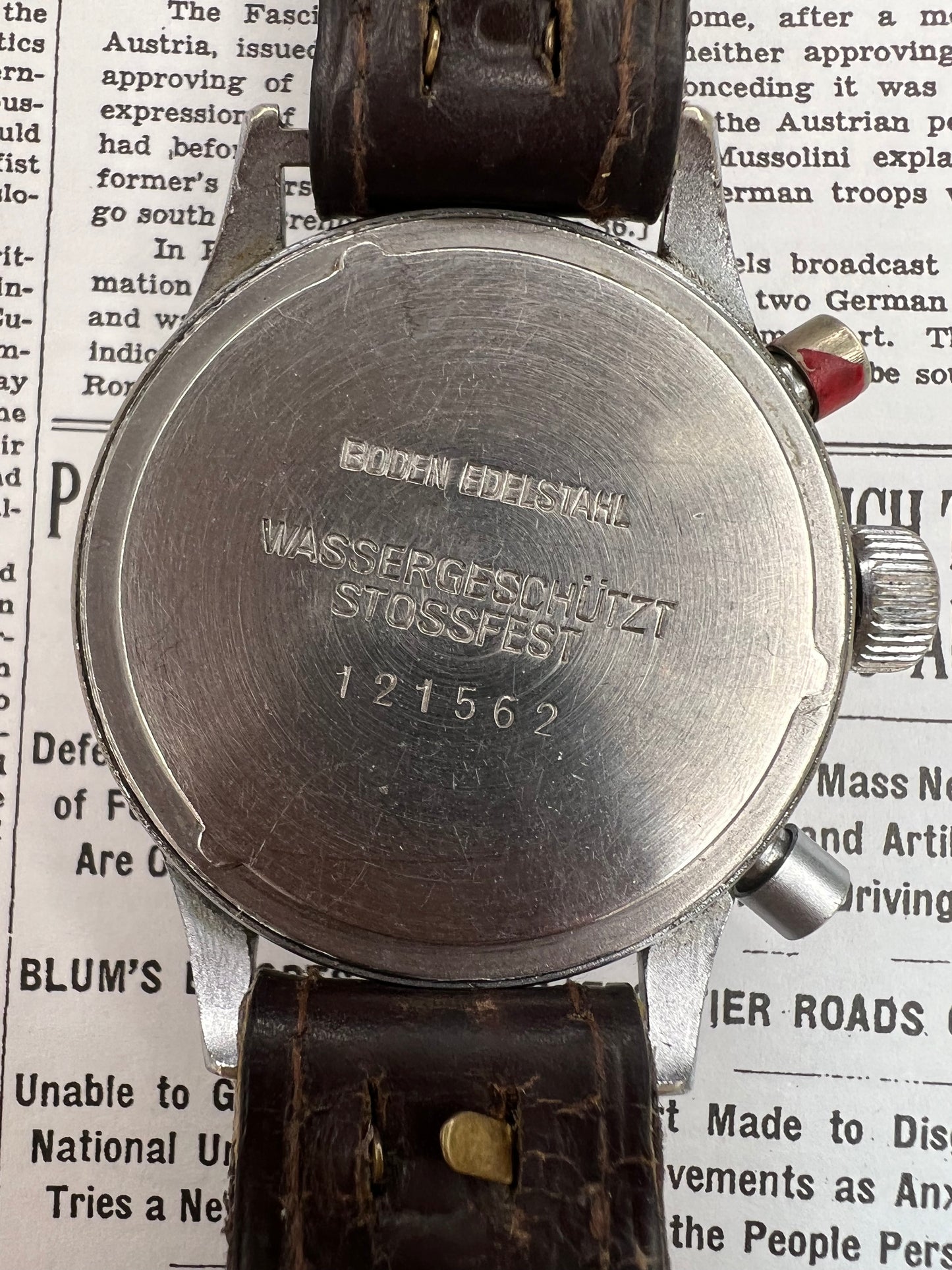 Hanhart German Luftwaffe Fly Back Chronograph with Original Strap