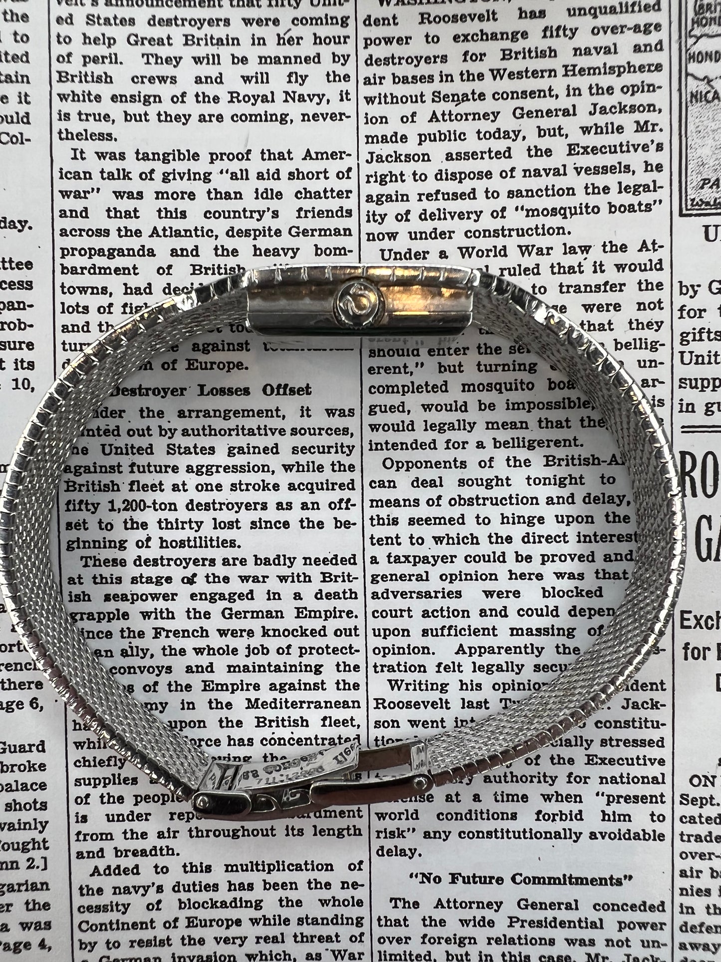 Omega White Gold Bracelet Watch Manual Wind