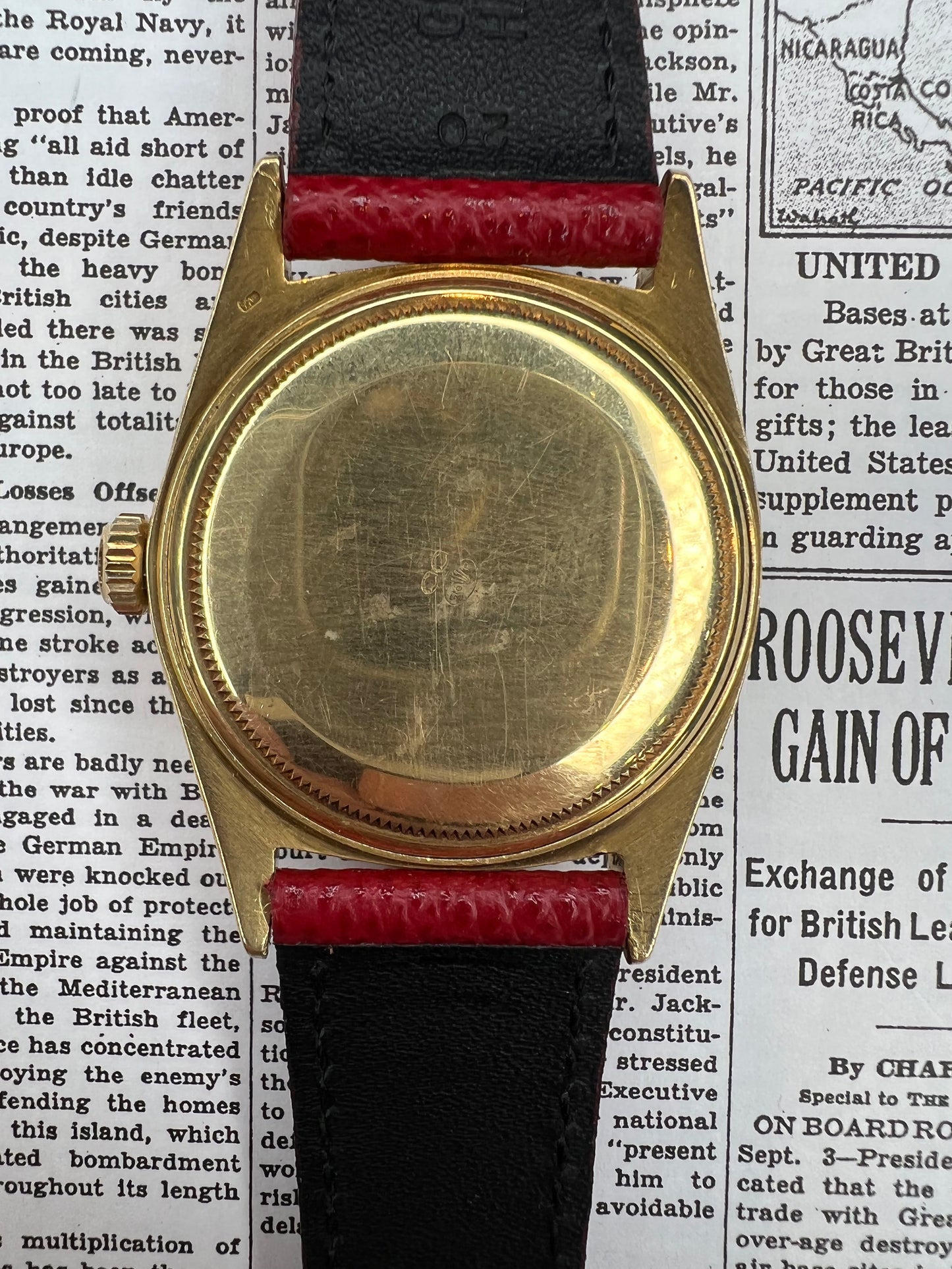 Rolex Reference 1806 Day Date 18K Yellow Gold Florentine Finish