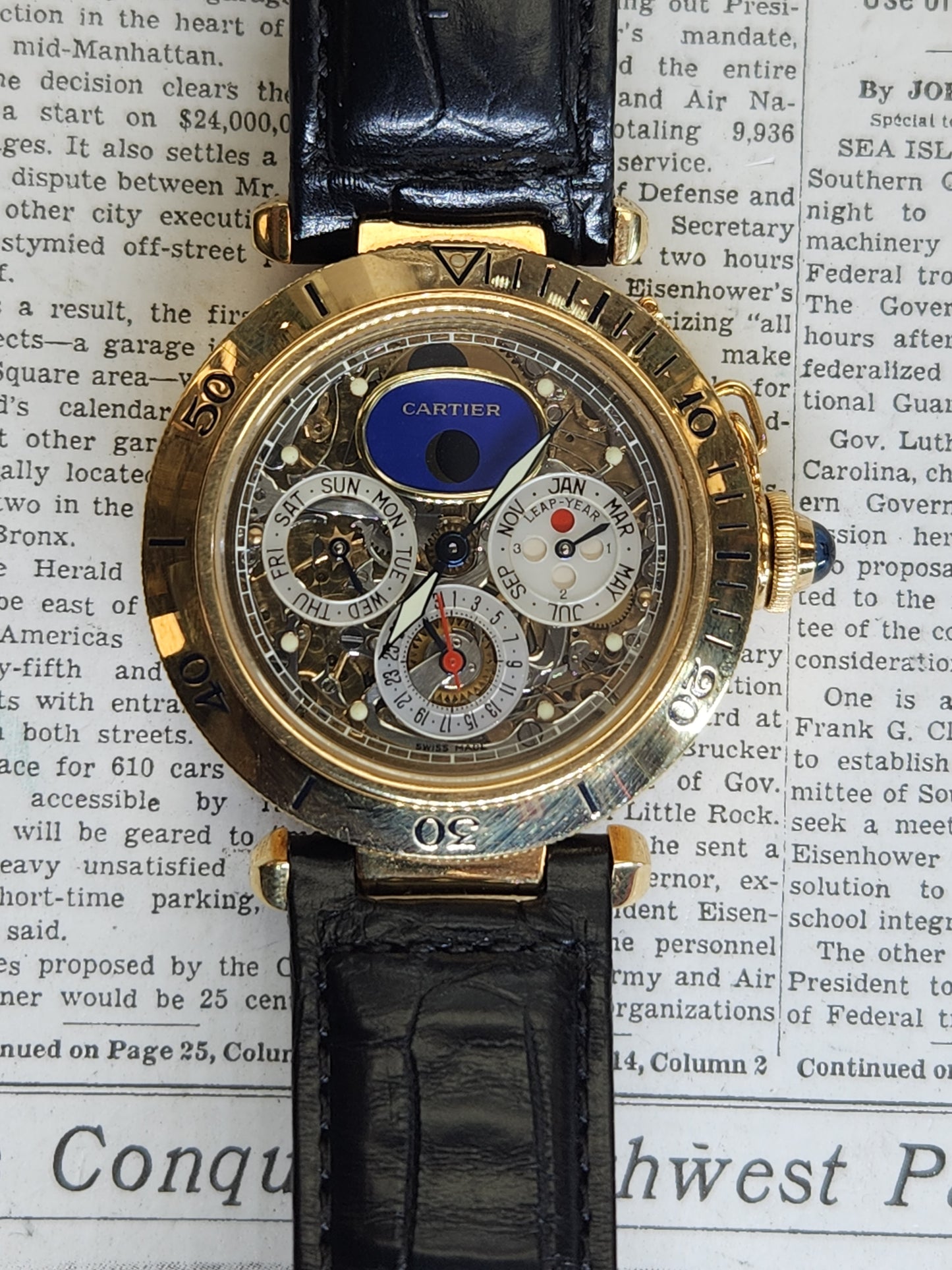 Cartier Pasha  Ref 2000 Tourbillion Perpetual Skeleton Moonphase