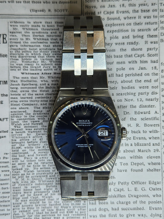 Rolex 17014 Datejust quartz stainless steel blue Dial