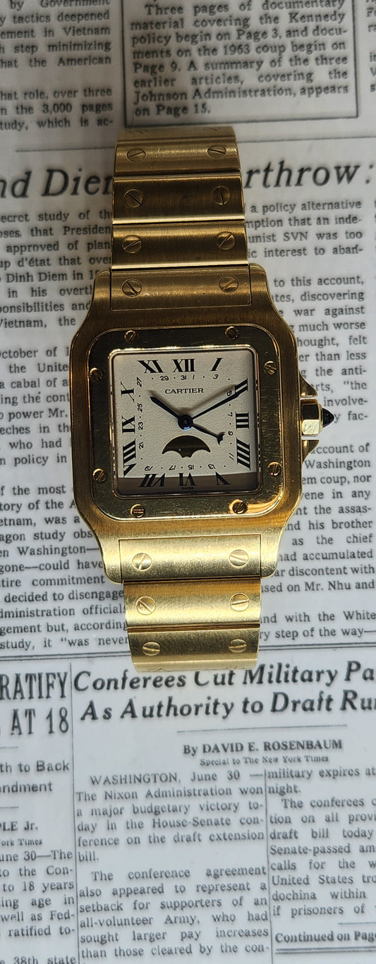 Cartier Santos Galbee 18kt Moonphase 8199