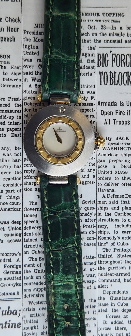 Jaeger Lecoultre Rendevous 18kt and steel Mop dial