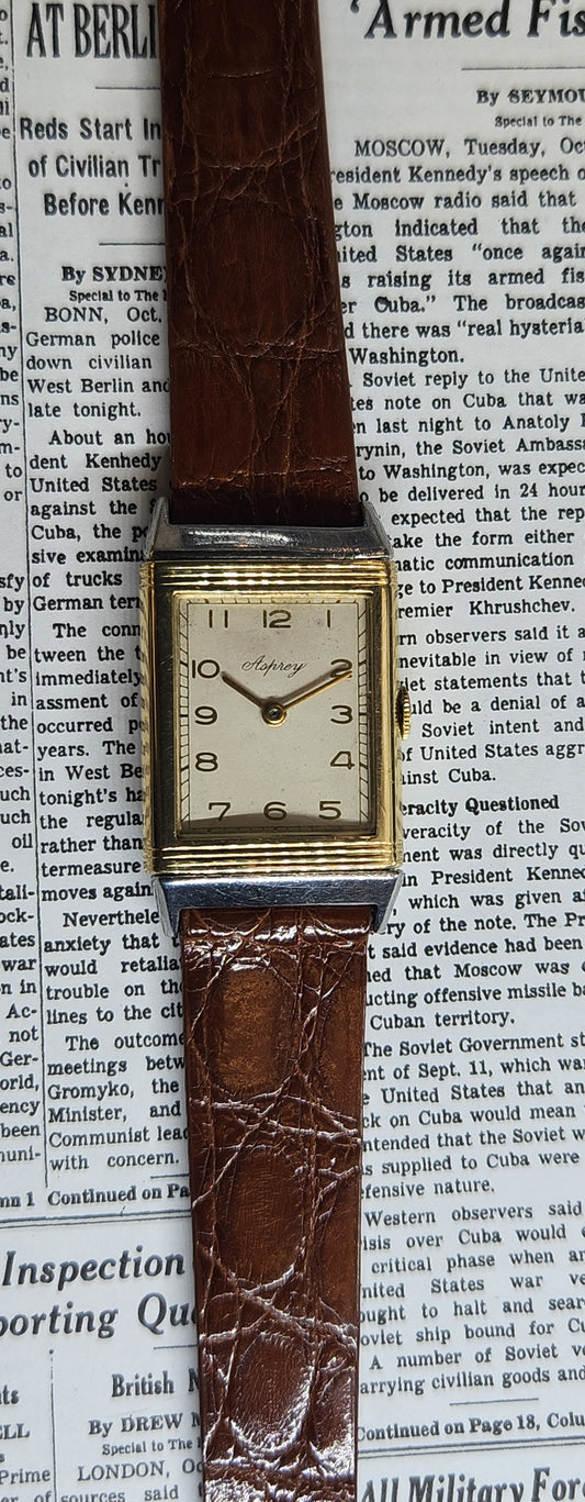 Jaeger Lecoultre Reverso Retailed by Asprey from the 1950's