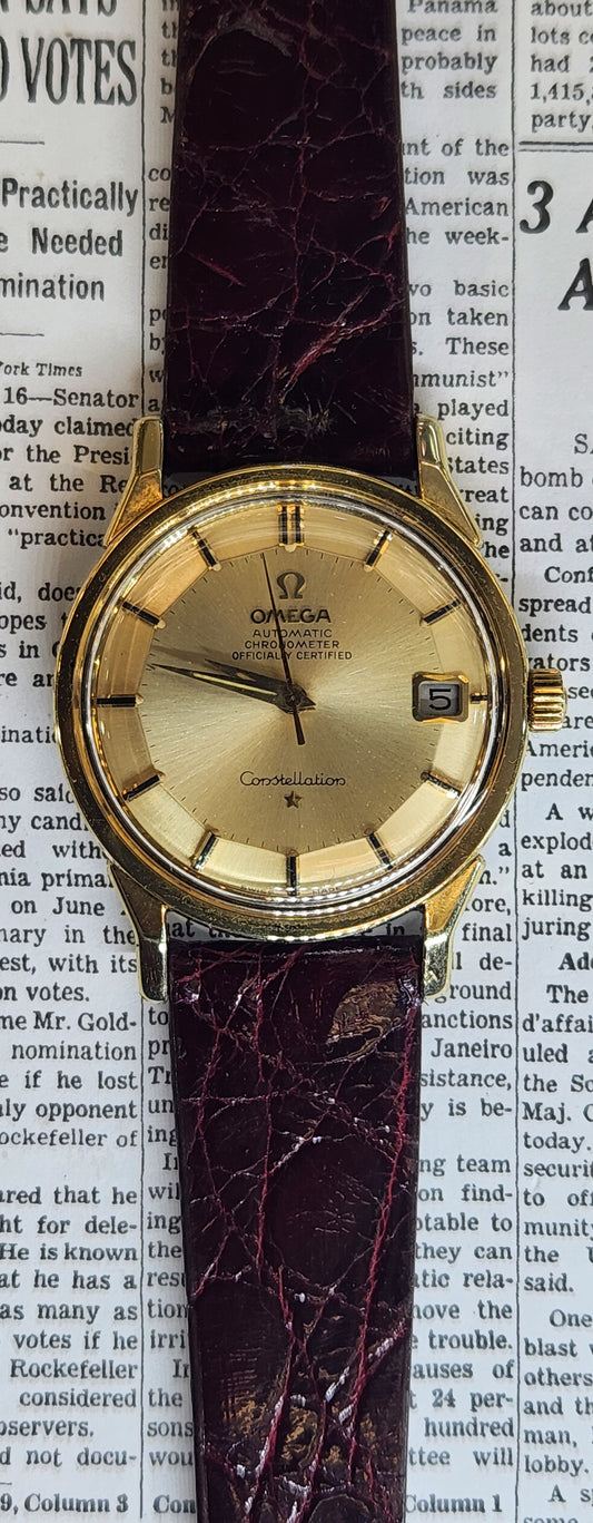 Omega Constellation Dog Leg 18kt and stainless stesl