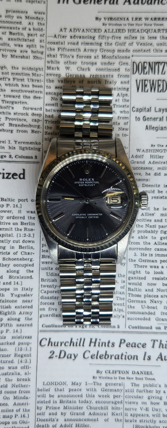 Rolex 16014 Steel Datejust Grey Lavender dial