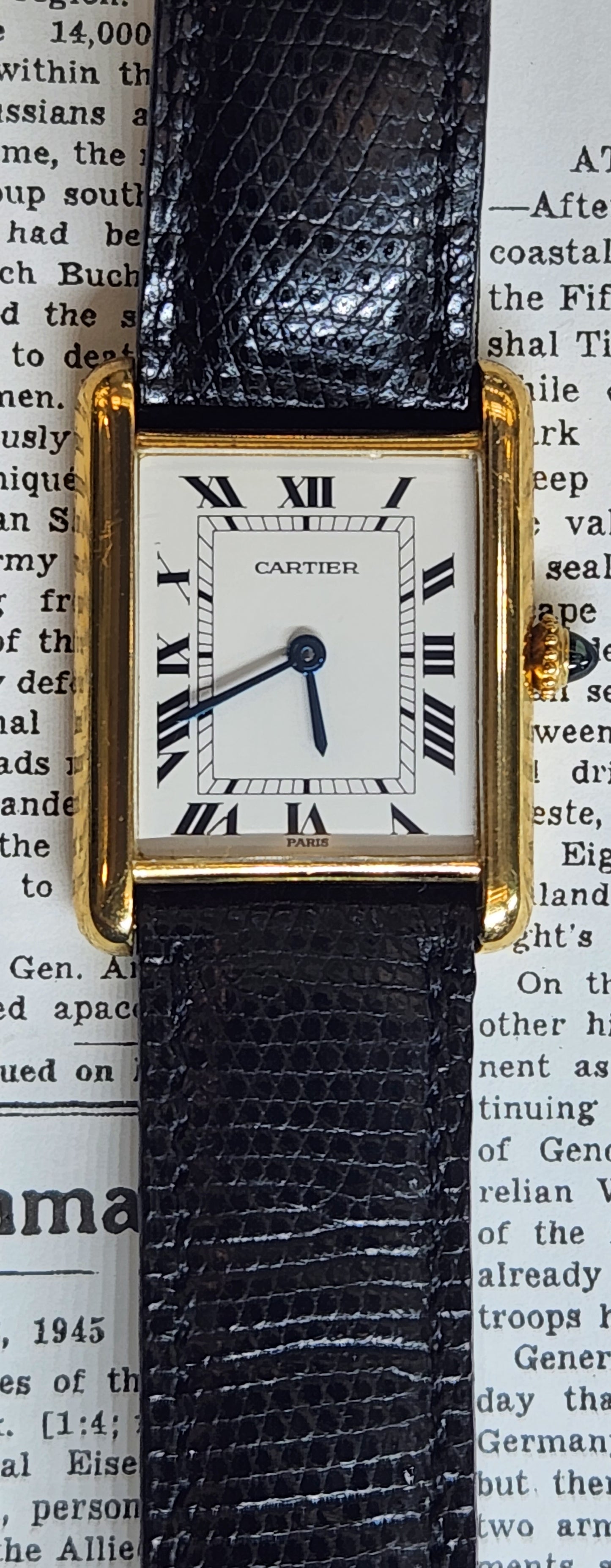 Cartier Tank Louis 78086 Paris dial and Case Mechanical wind