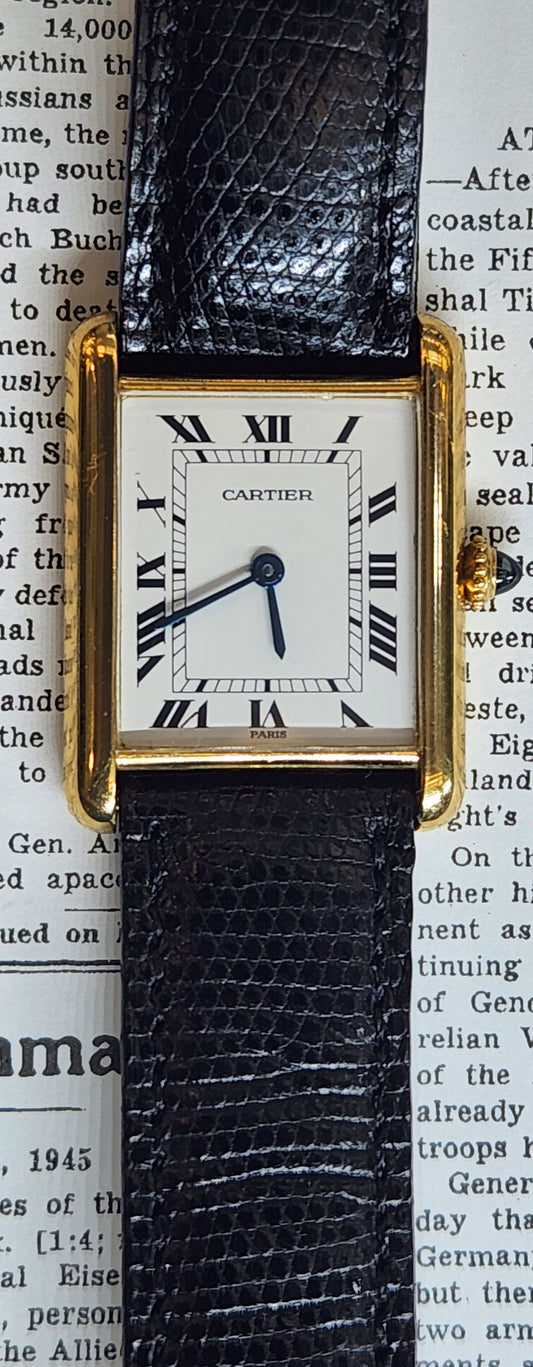 Cartier Tank Louis 78086 Paris dial and Case Mechanical wind