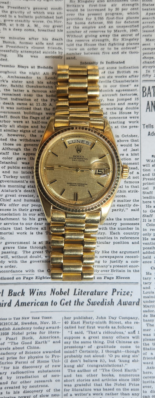 Rolex 1803 Day date Linen dial 1976