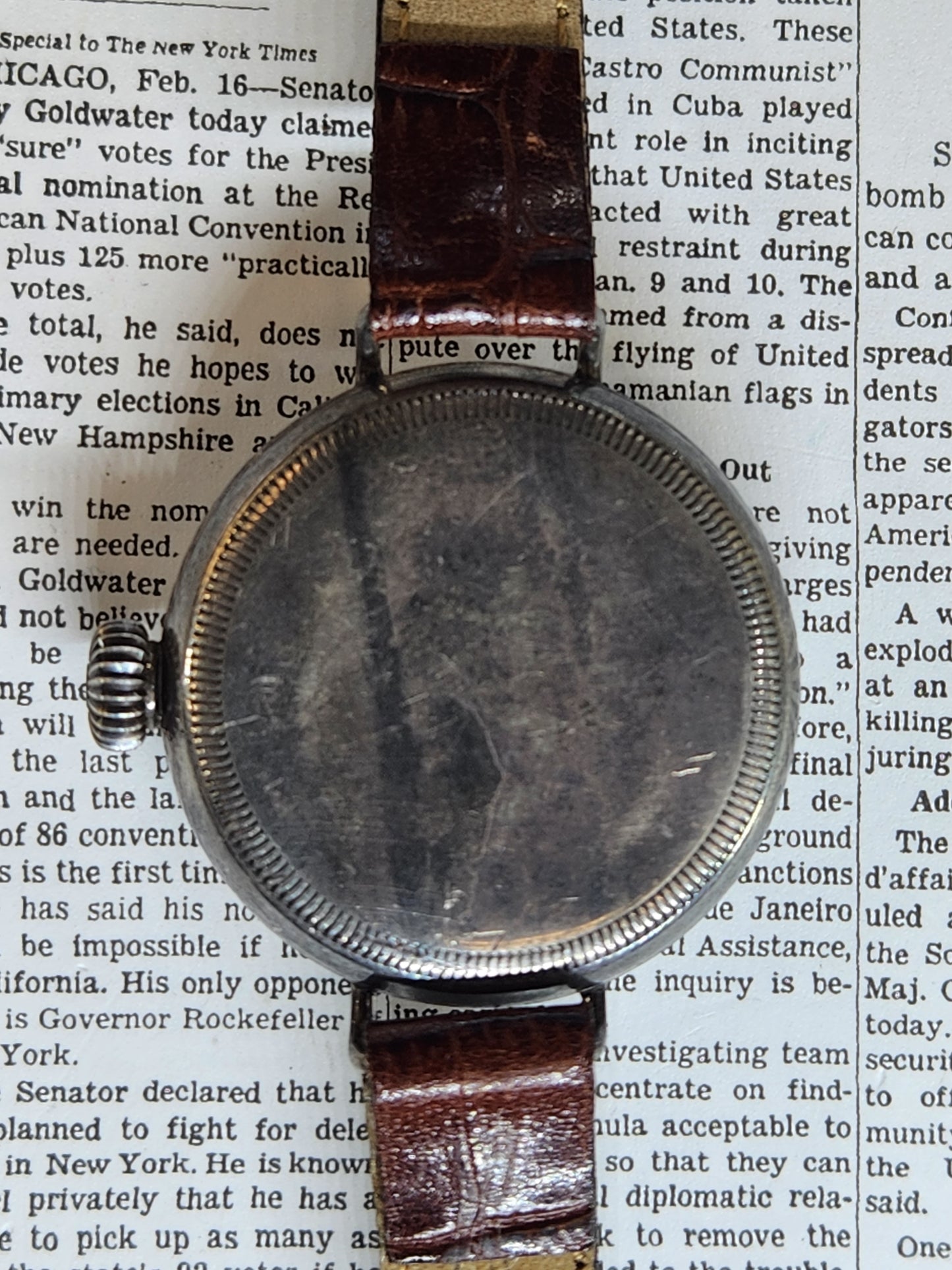 Waltham Trench Watch in Silver