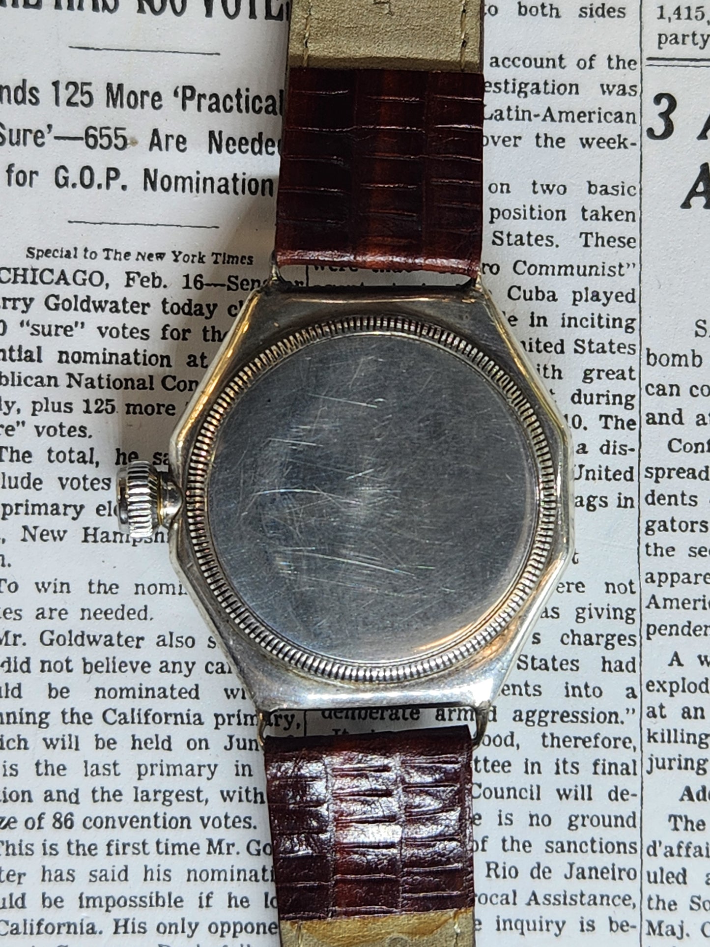 Rolex Octagonal Shape 1274 oyster Case in Silver