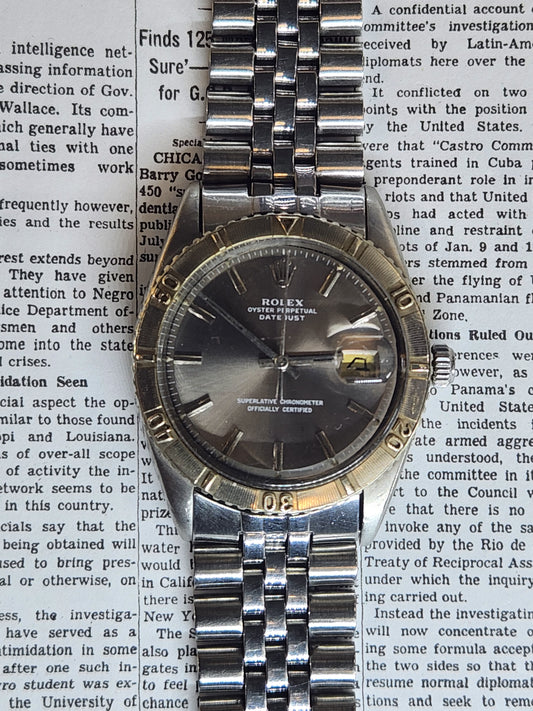 Rolex Thunderbird 1625 Grey Slate Dial Stainless Steel 1971