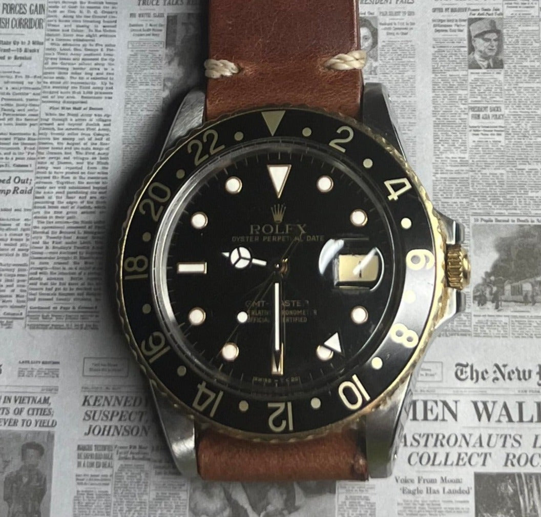 Rolex GMT Master 16753 18kt and steel