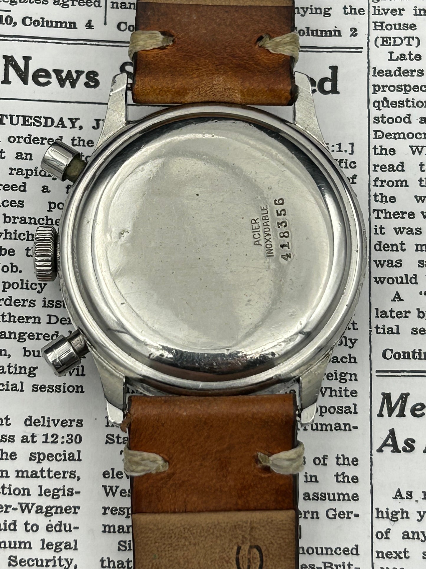 Mathey - Tissot Vintage Chronograph Gilt Dial