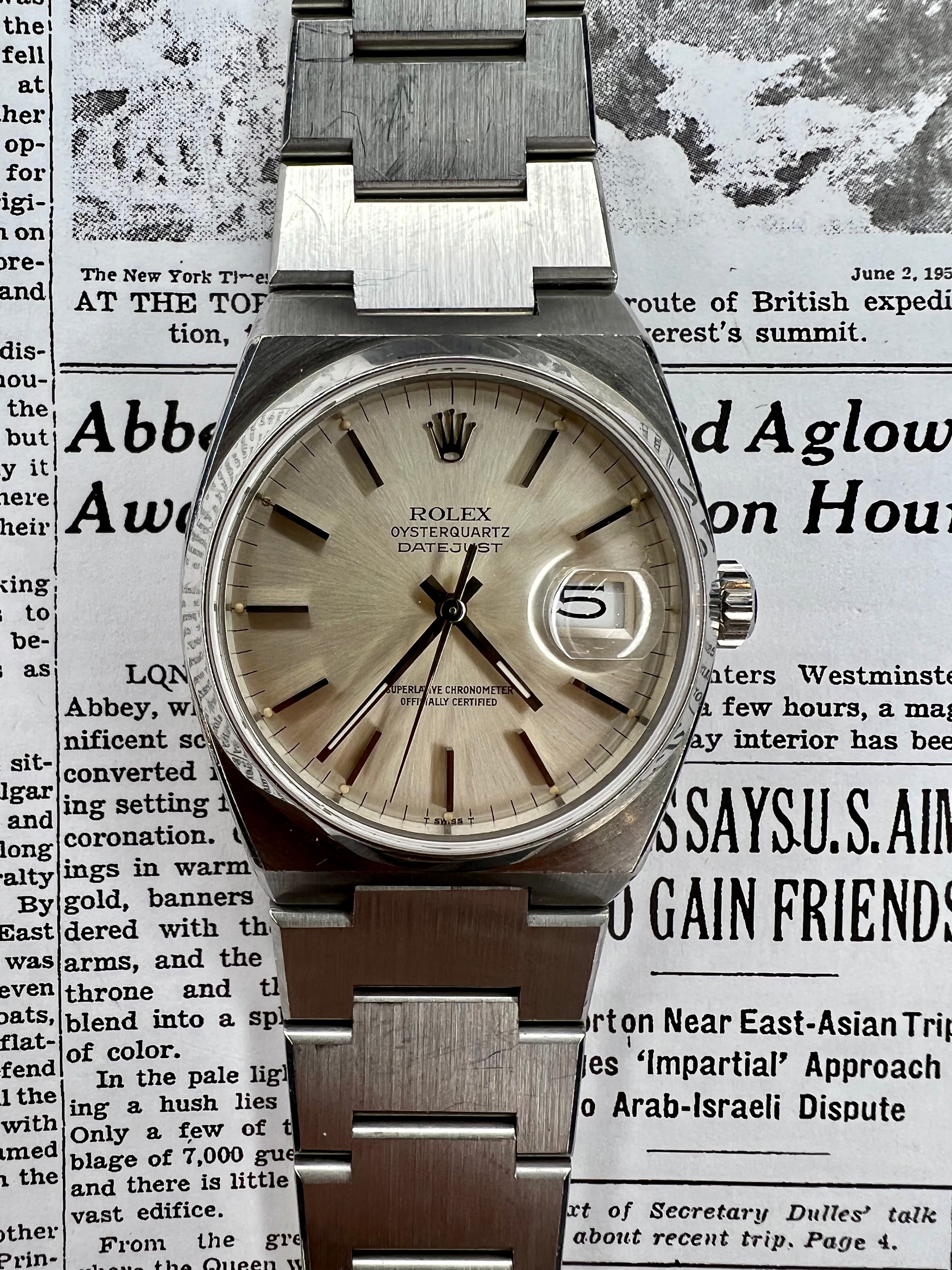 Rolex Oysterquartz Reference 17000 Stainless Steel Ref. 17000B Manhattan Watch Company