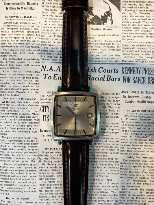 Vintage Stainless Steel IWC With Date Automatic