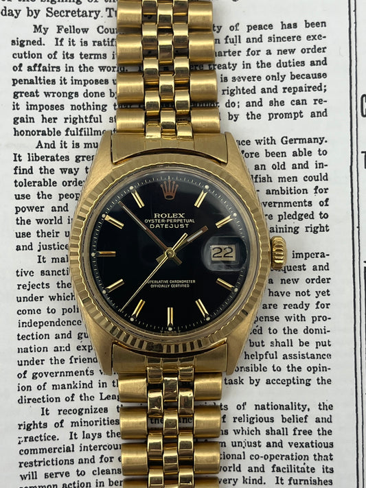 Rolex Datejust 1601 Black Glossy Dial