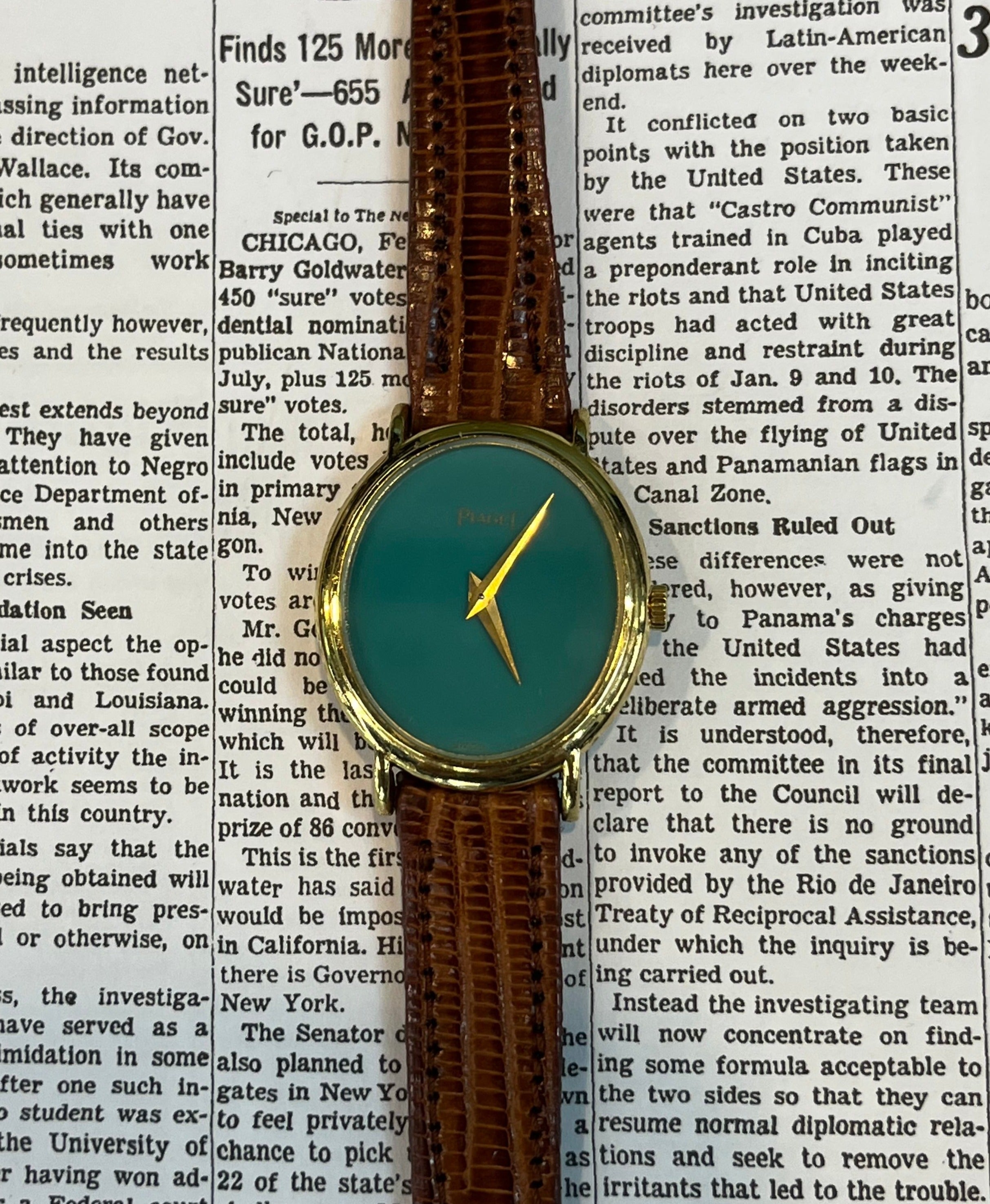 Piaget Ladies Turquoise Dial Manhattan Watch Company