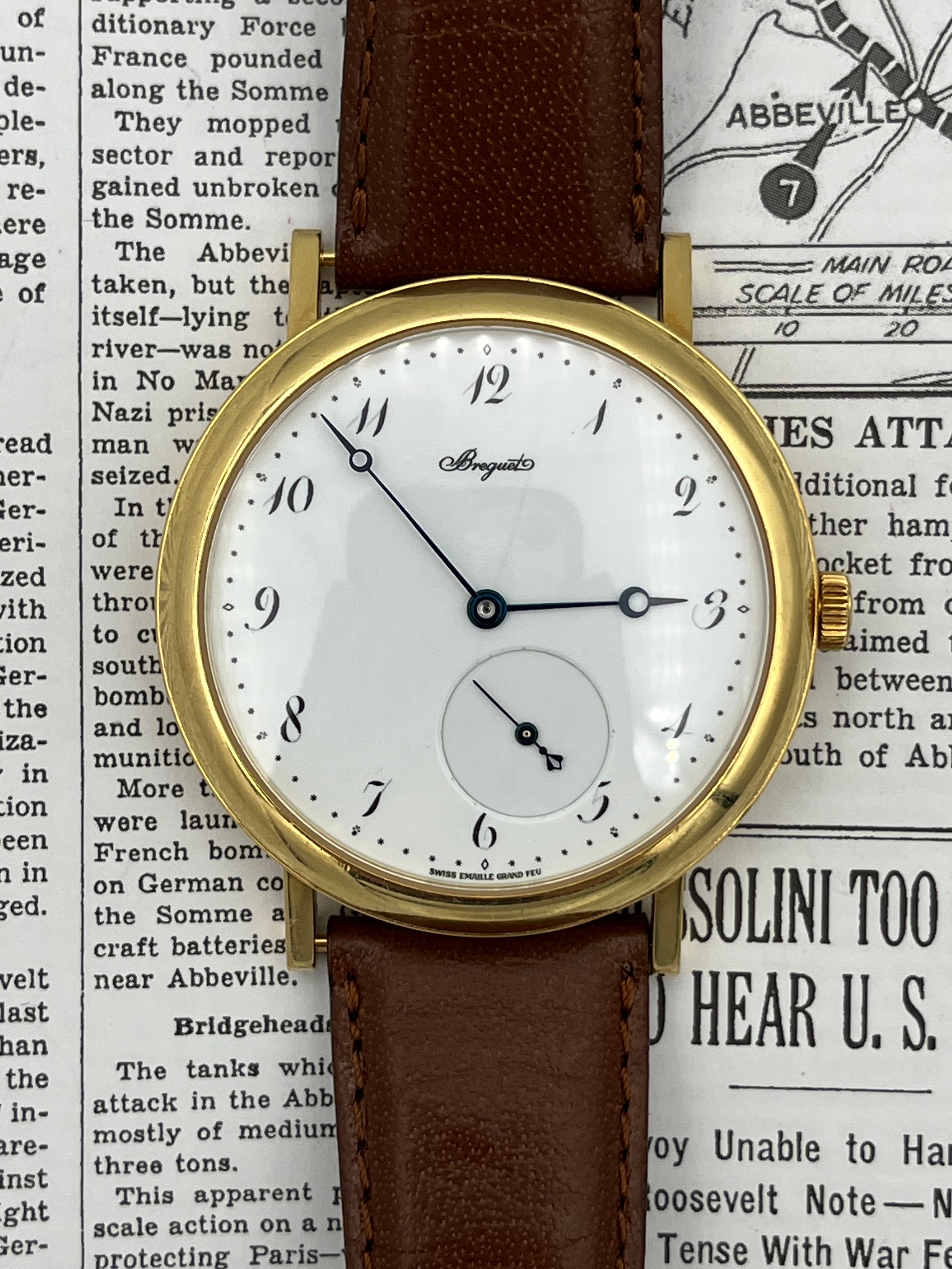 Breguet 18k Ref 5140 Porcelain Dial Ref. 5140 Manhattan Watch