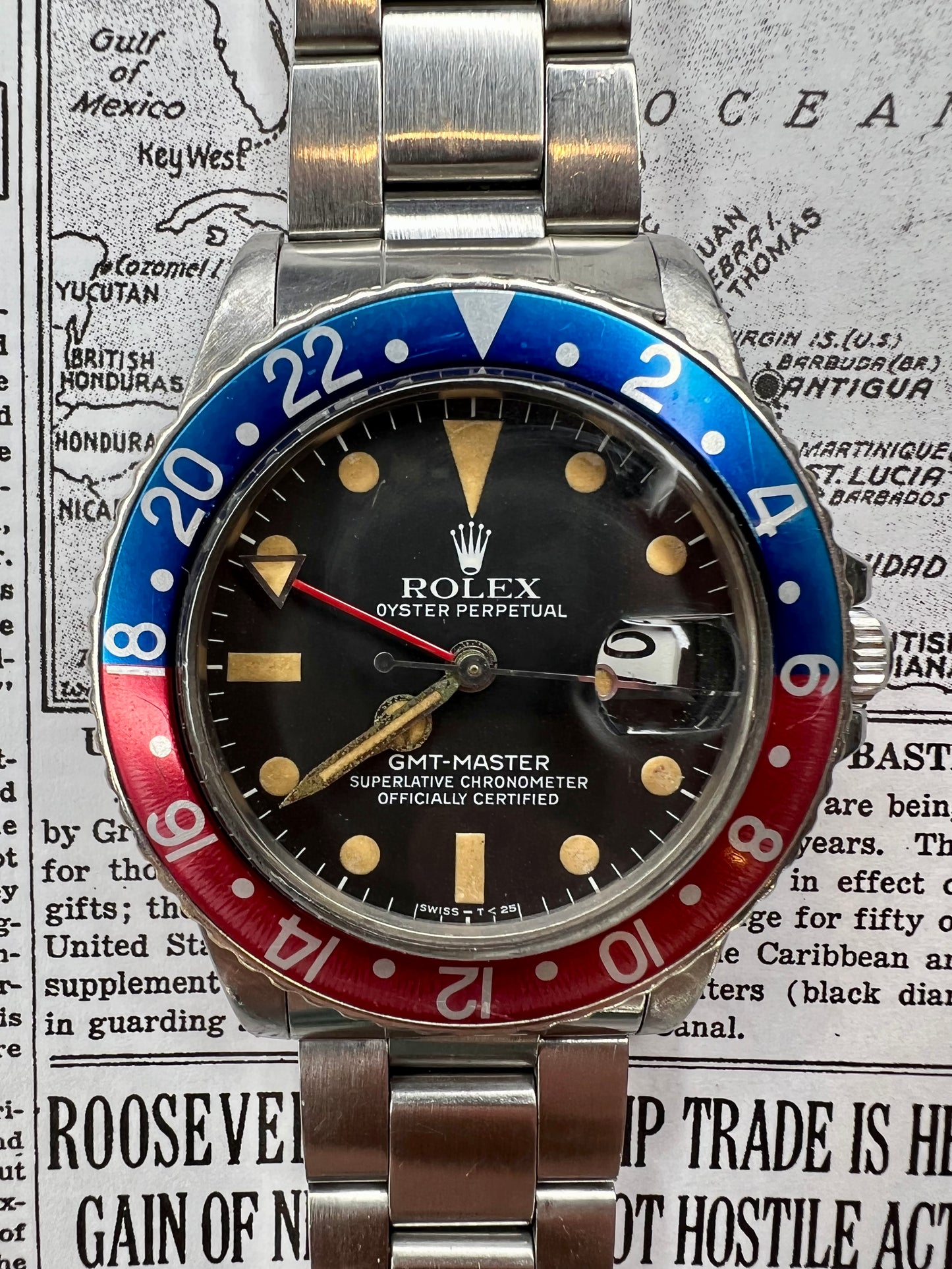 Rolex GMT Master "Pepsi" Reference 16750 Quickset 1980 Manufacture