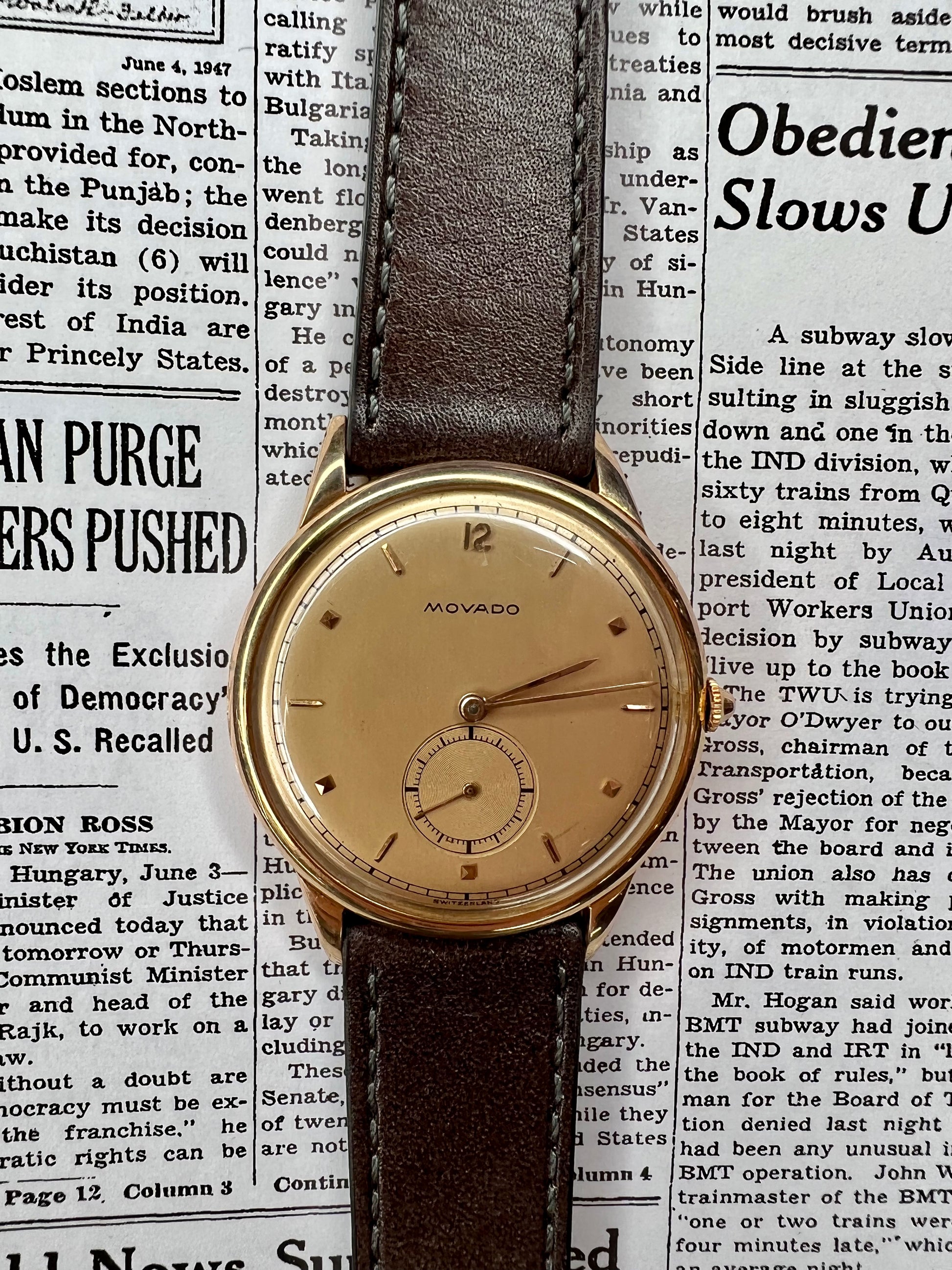Movado Calatrava 18K Rose Gold 36mm Manhattan Watch Company