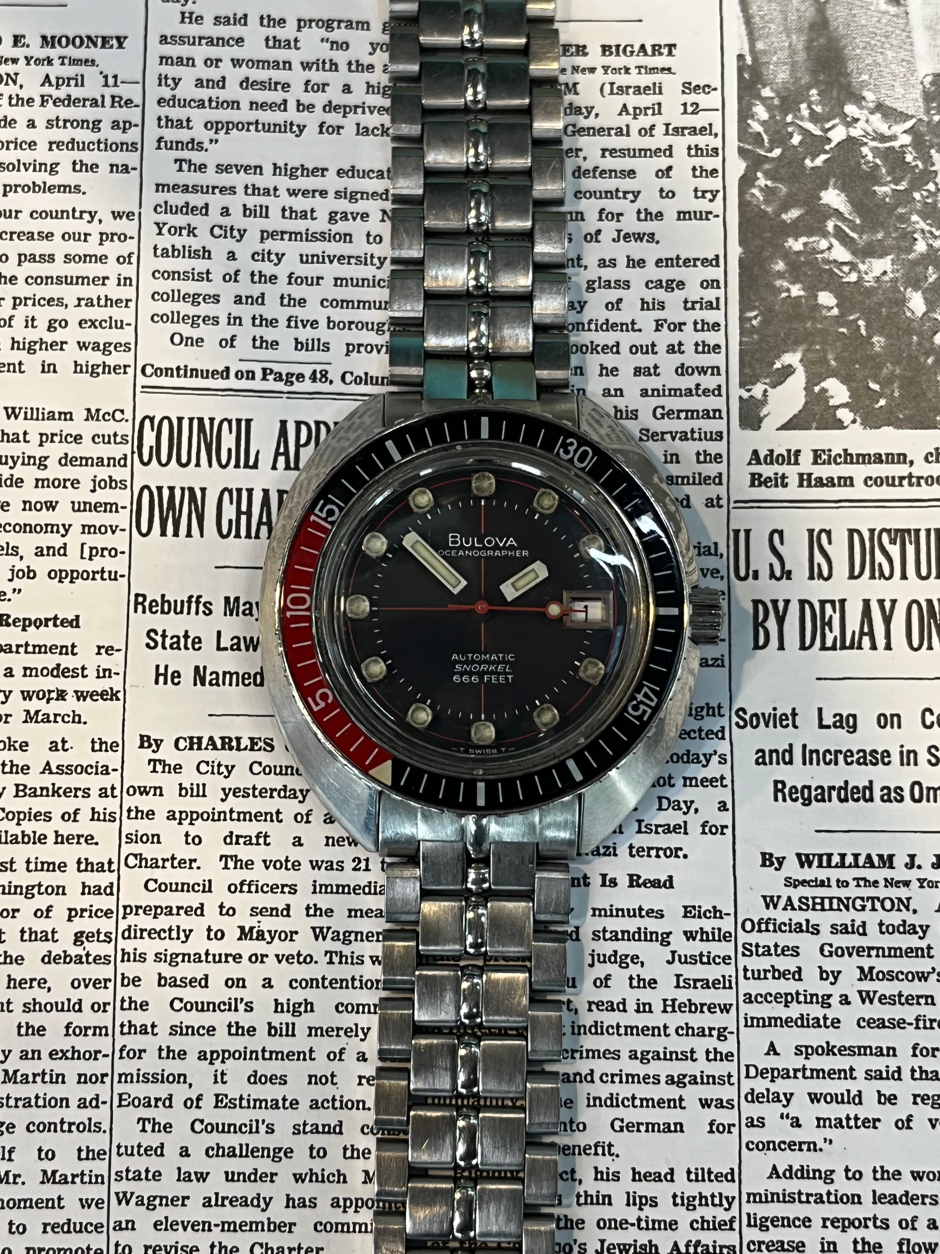 Bulova clearance oceanographer vintage