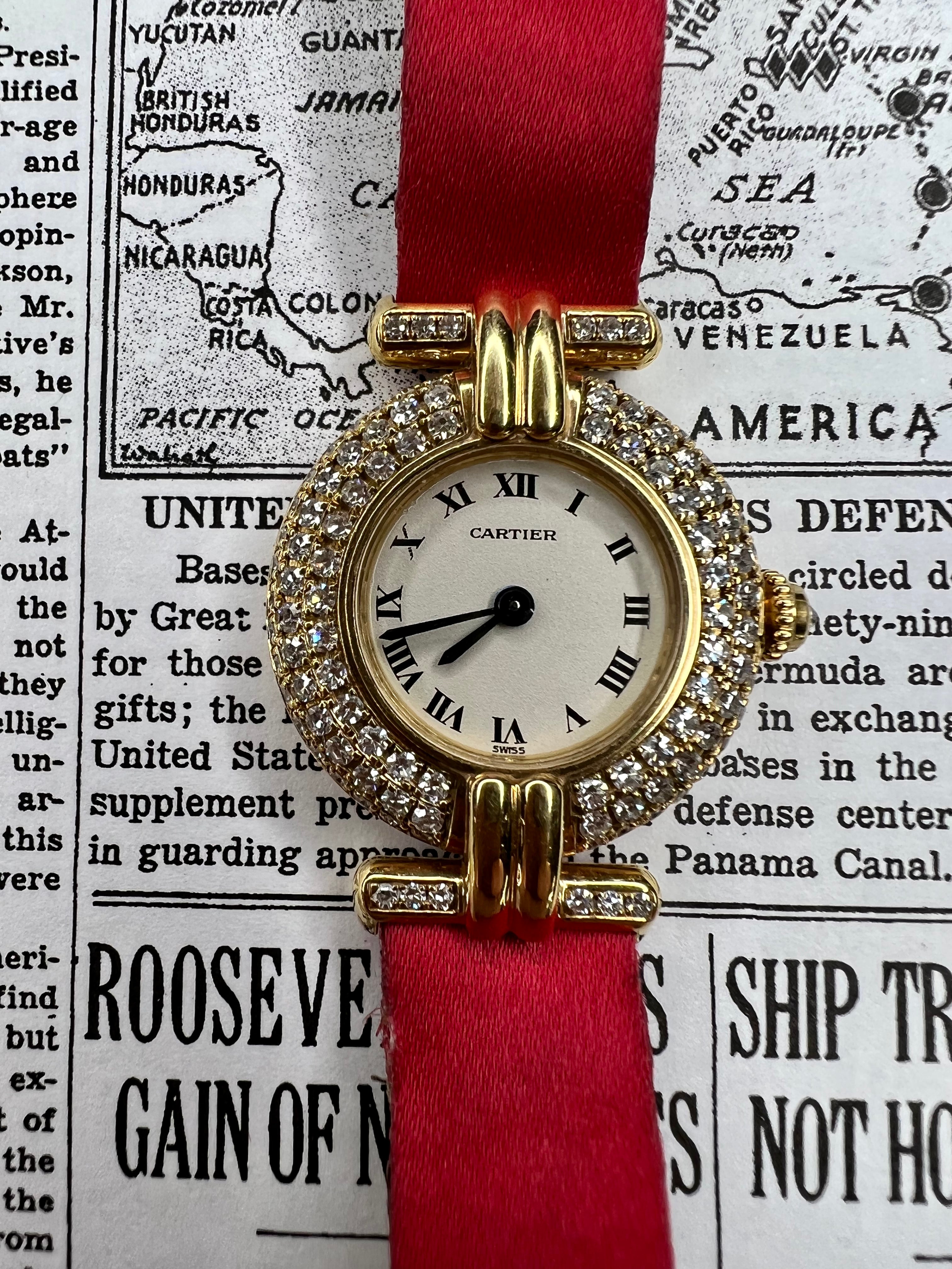 cartier colisee diamond watch