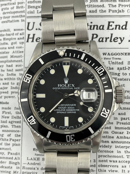 Rolex Submariner 16800 Matte Dial 1983