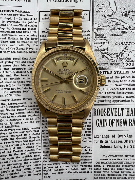 Rolex Day Date Reference 1803 18K Yellow Gold