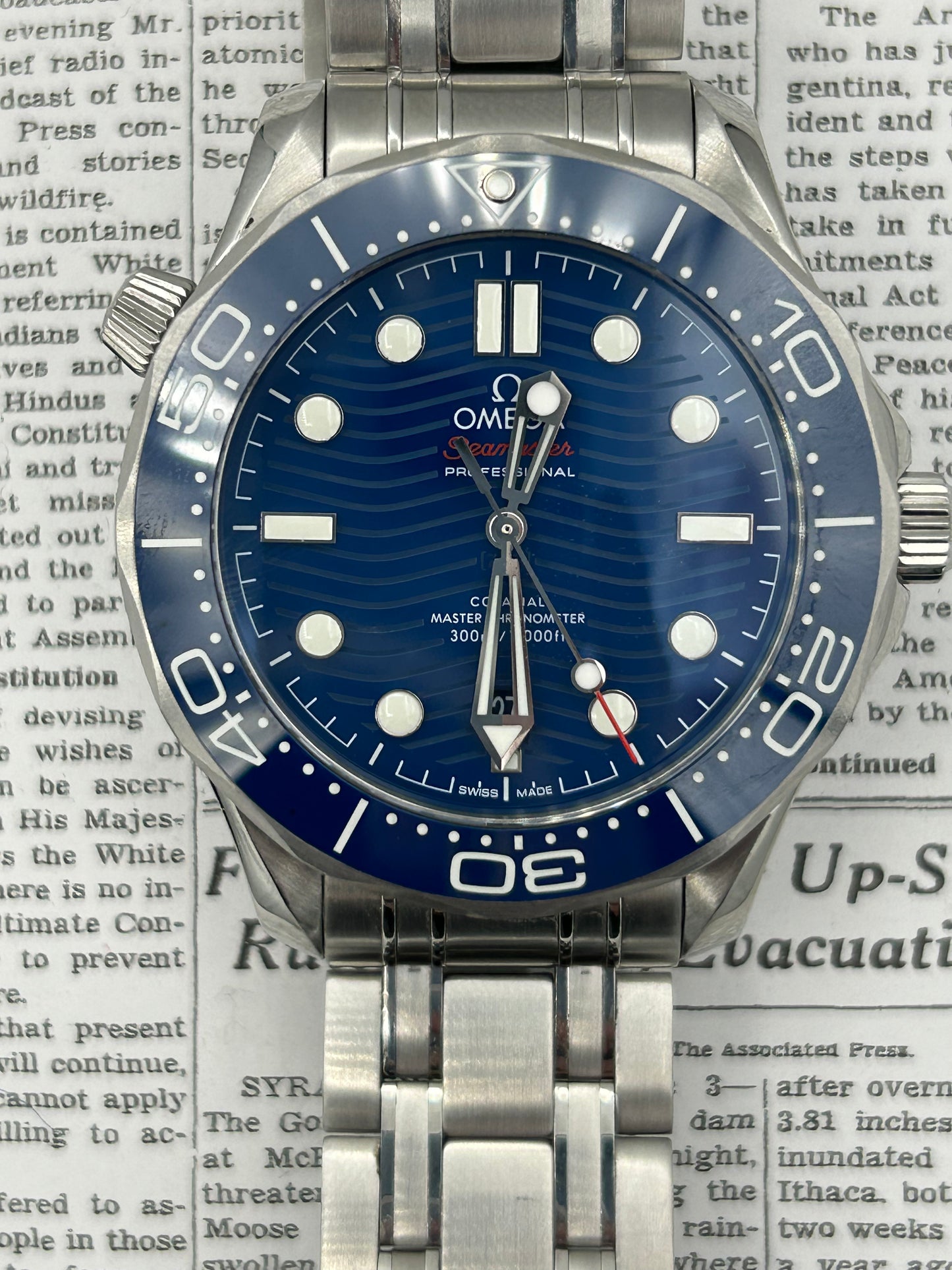 Omega Seamaster Co Axil Master Chronometer Blue Ceramic