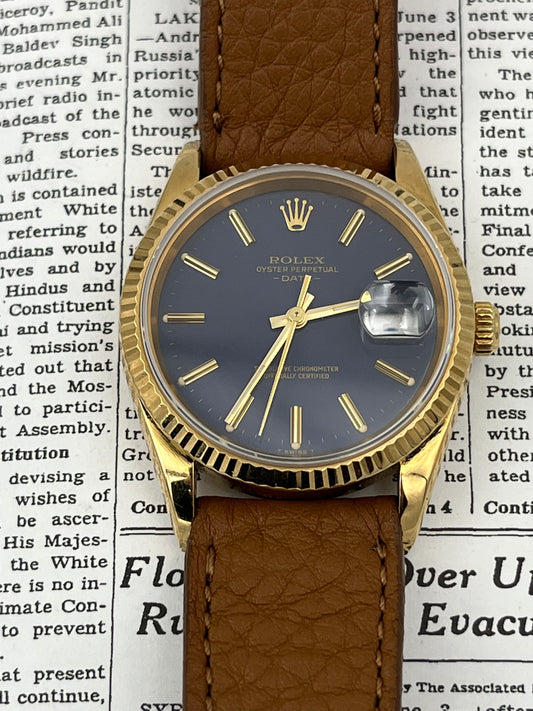 Rolex 18k Date 15238 Blue Dial