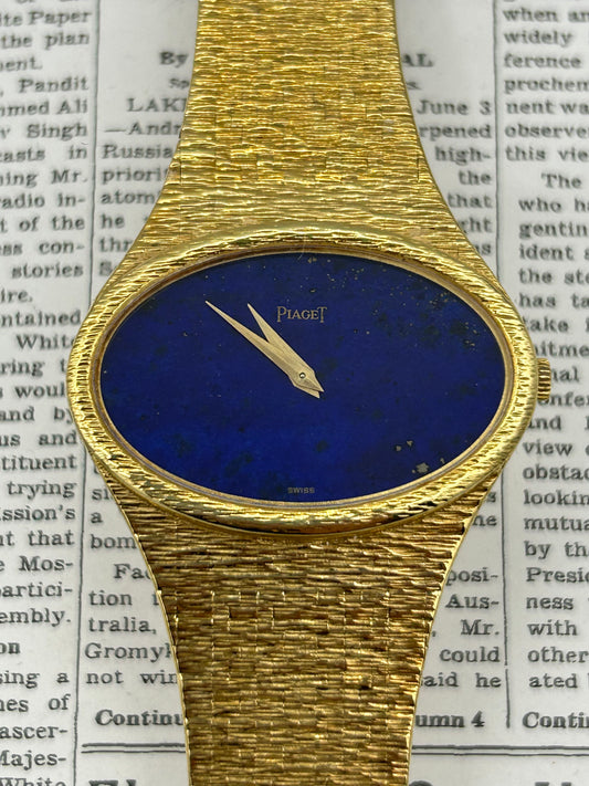 Rolex 18k Large Case Lapis Dial