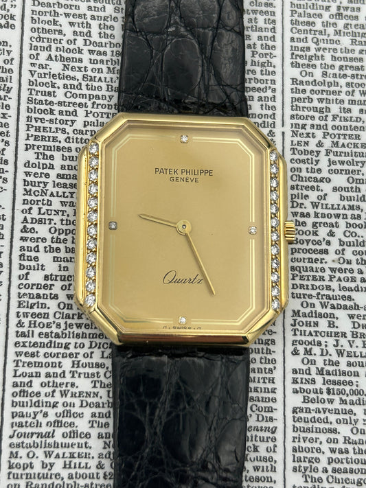 Patek Philippe 3894 18k Yellow Gold Factory Diamonds