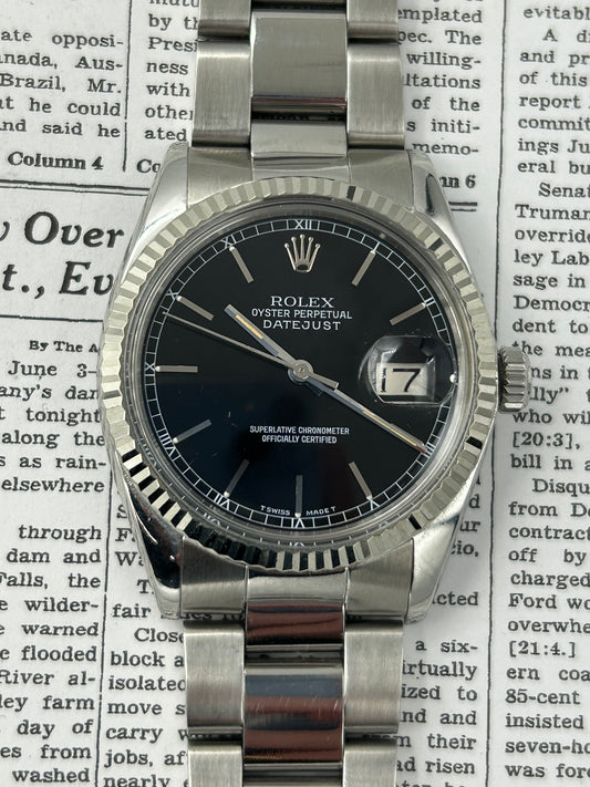 Rolex Datejust 16013 Gloss Black Dial