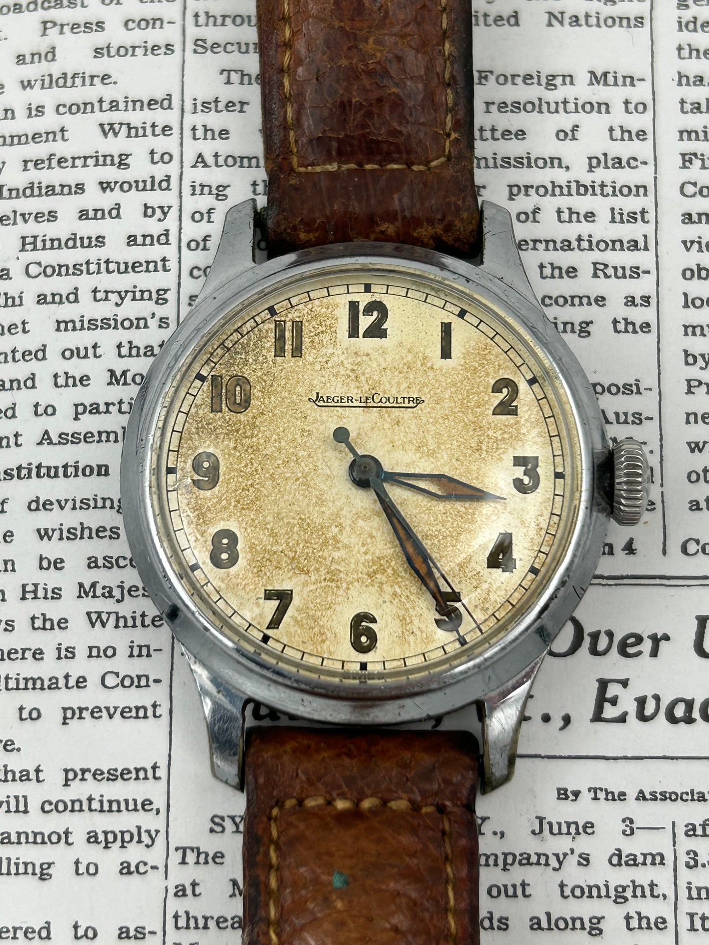 Jaeger LeCoultre Steel Military Dial
